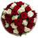 bouquet of red and white roses. Irkutsk