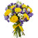 bouquet of yellow roses and irises. Irkutsk
