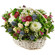 basket of chrysanthemums and roses. Irkutsk