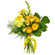 Yellow bouquet of roses and chrysanthemum. Irkutsk
