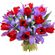 bouquet of tulips and irises. Irkutsk